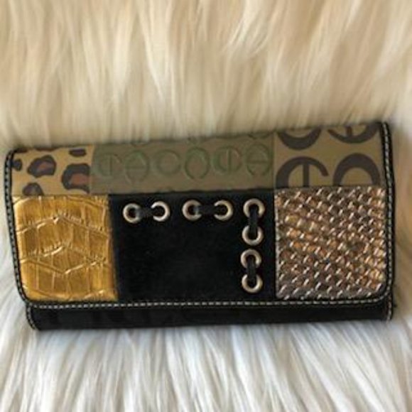 Patchwork Design Wallet - Picture 3 of 13